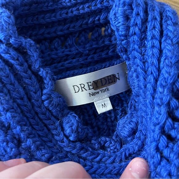 DREYDEN Dyer Merino Wool Knit sweater cobalt blue - M - Picture 10 of 10